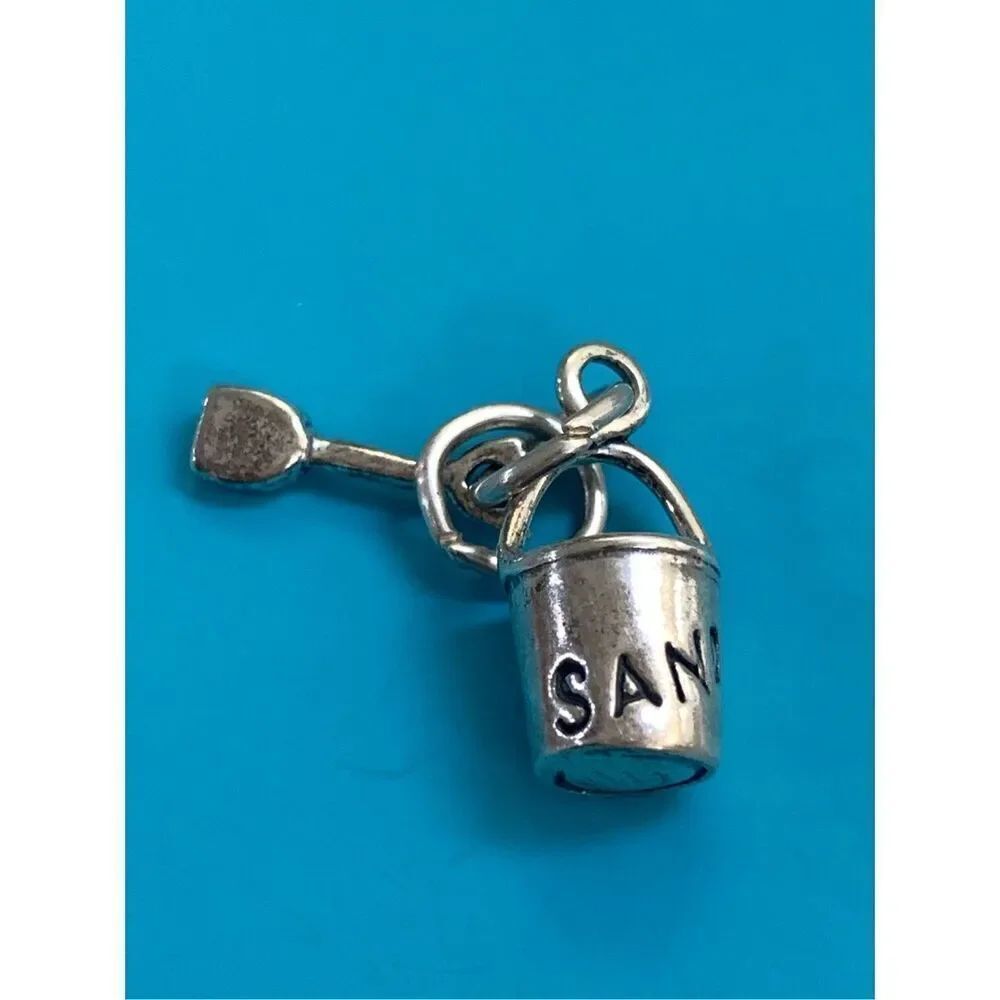 Sand Pail and Shovel Sterling Silver Jewelry #beach